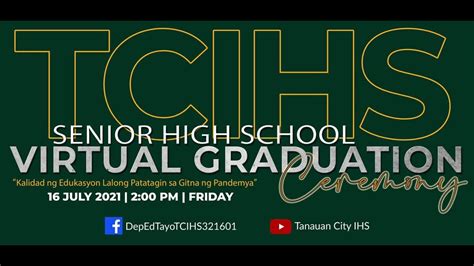 TANAUAN CITY INTEGRATED HIGH SCHOOL GRADUATION .